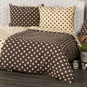 4Home Bavlněn&eacute; povlečen&iacute; Punt&iacute;k Čokol&aacute;da