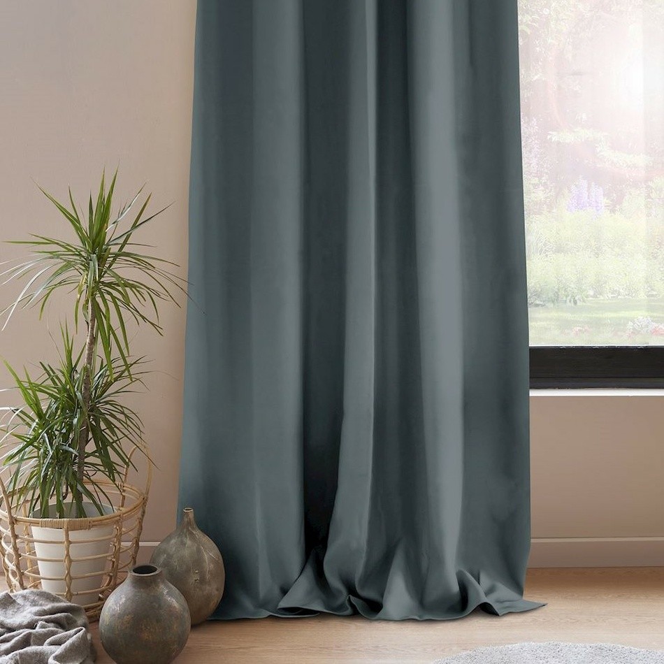 AmeliaHome Závěs Blackout EYELETS šedá