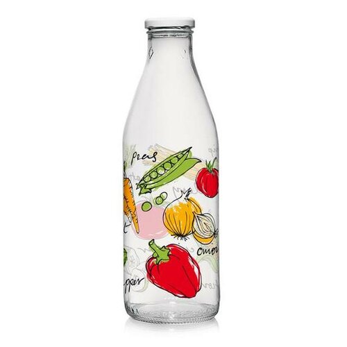Skleněná láhev s víčkem ZELENINA 1 l
