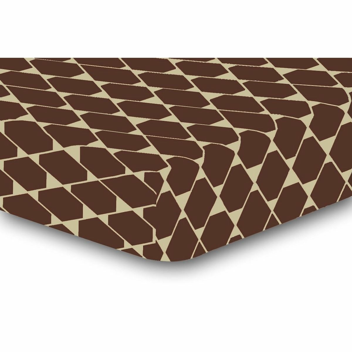 DecoKing Prostěradlo Rhombuses hnědá S2 DecoKing