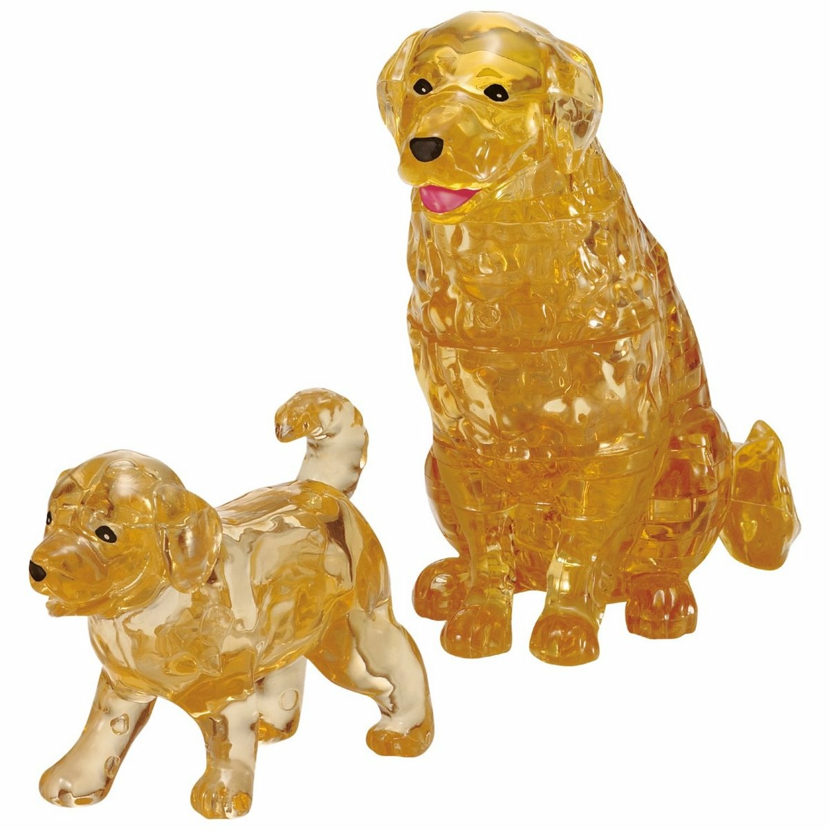 HCM Kinzel 3D Crystal puzzle Zlatý retrívr a štěně