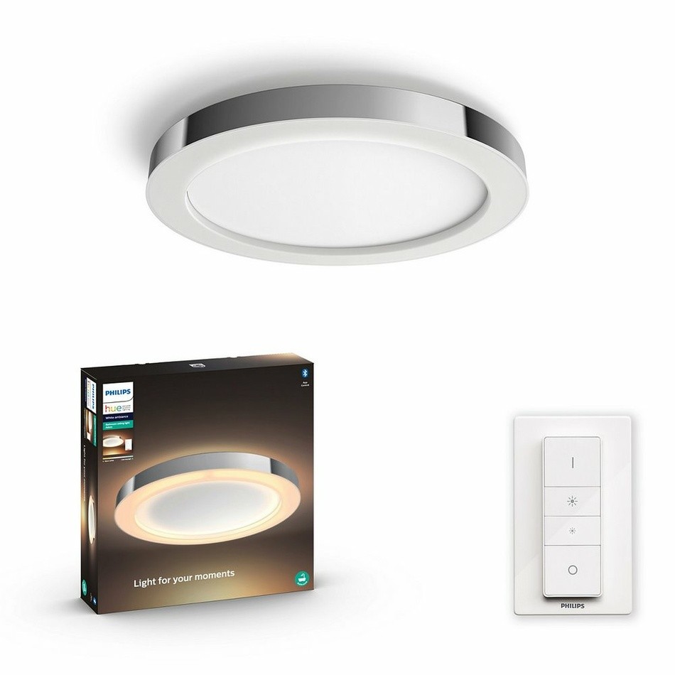 Hue LED White Ambiance Stropní koupelnové svítidlo Philips Adore BT 34184/11/P6 40W 2400lm 2200-6500K IP44 24V