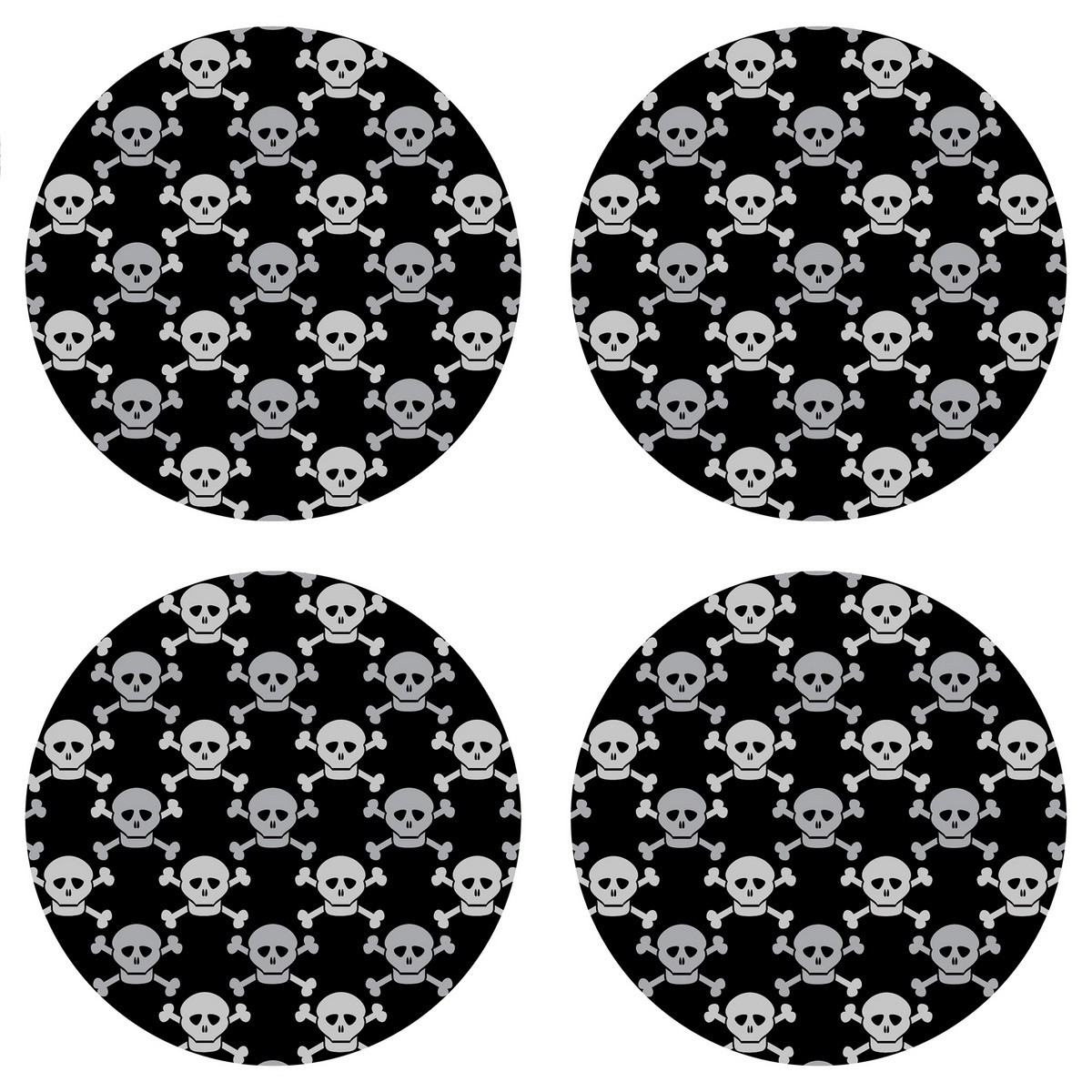 AG Art Podložka pod hrnek Skulls black