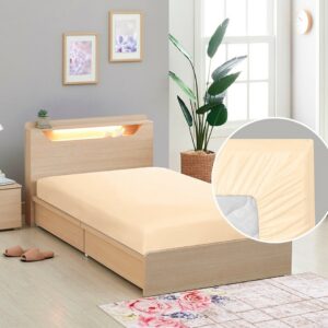 Bellatex Pl&aacute;těn&eacute; prostěradlo s gumou b&eacute;žov&aacute;