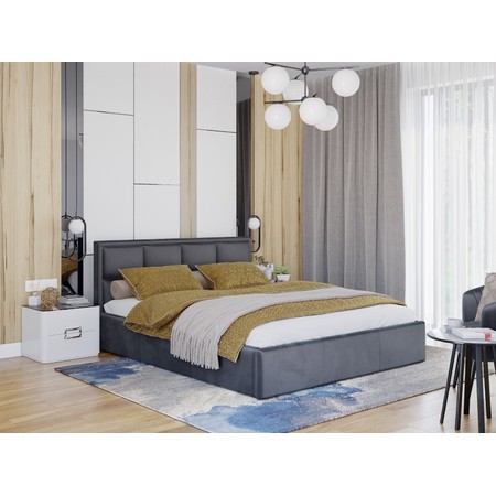 Čalouněná postel OTTO rozměr 140x200 cm Tmavě šedá