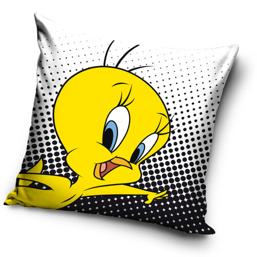 Carbotex Povlak na polštářek Kanárek Tweety Černo Bílý