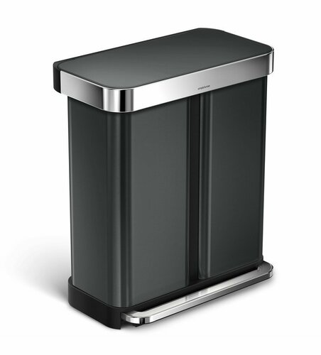 Pedálový odpadkový koš Simplehuman na tříděný odpad  – 58l