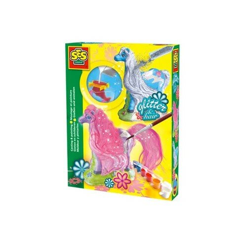 Ses Sádrový komplet kůň s třpytkami SES