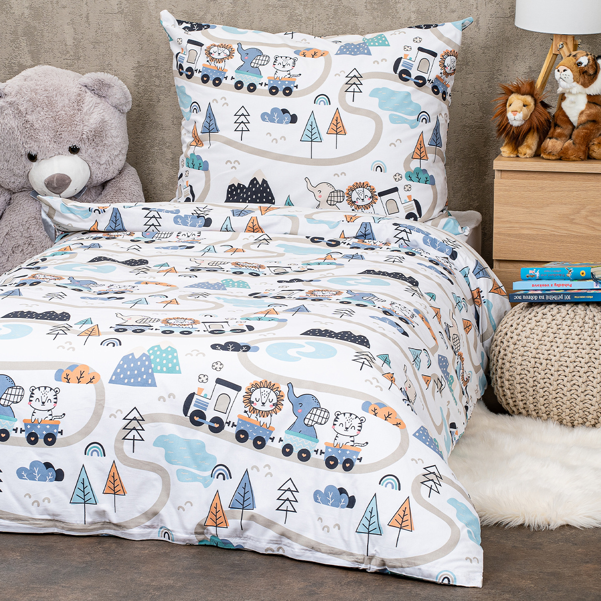 4Home Dětské bavlněné povlečení Happy train 4Home