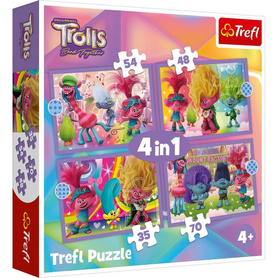 Trefl Puzzle Trollové 3 Barevné dobrodružství Trefl