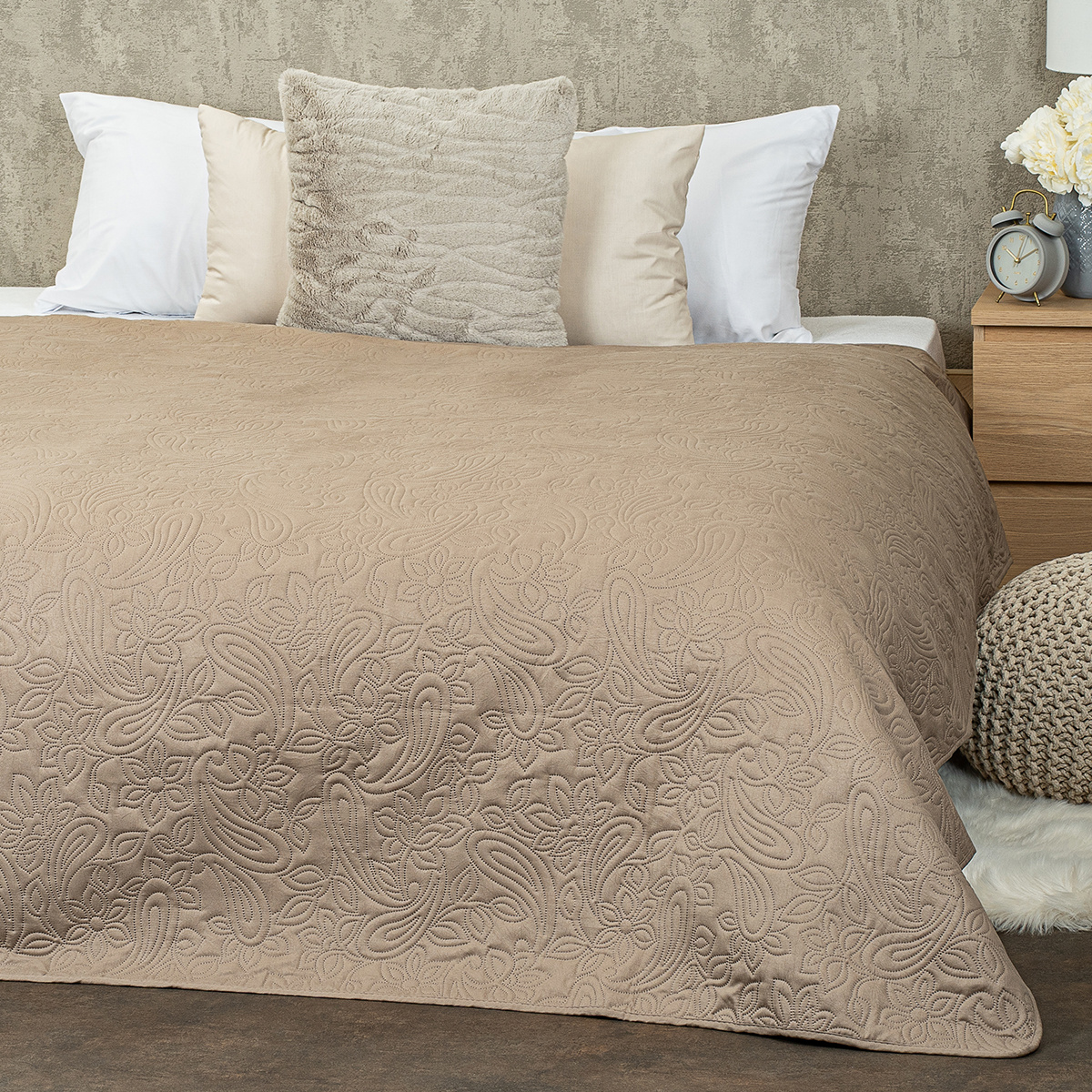 4Home Přehoz na postel Doubleface hnědá/béžová