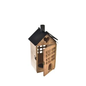 InDecor Lucerna z mangov&eacute;ho dřeva Black