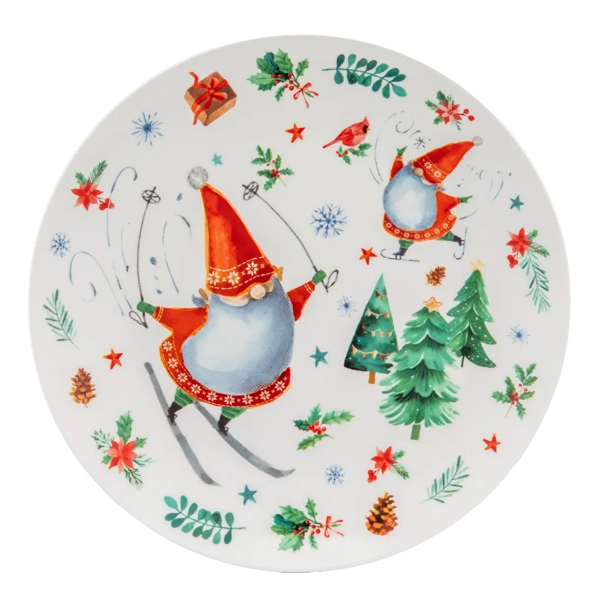Altom Porcelánový dezertní talíř Winter Gnomes 20 cm Altom
