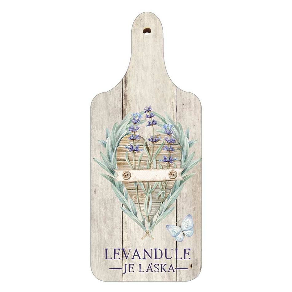Bohemia Gifts Dekorační dřevěné prkénko Levandule Bohemia Gifts