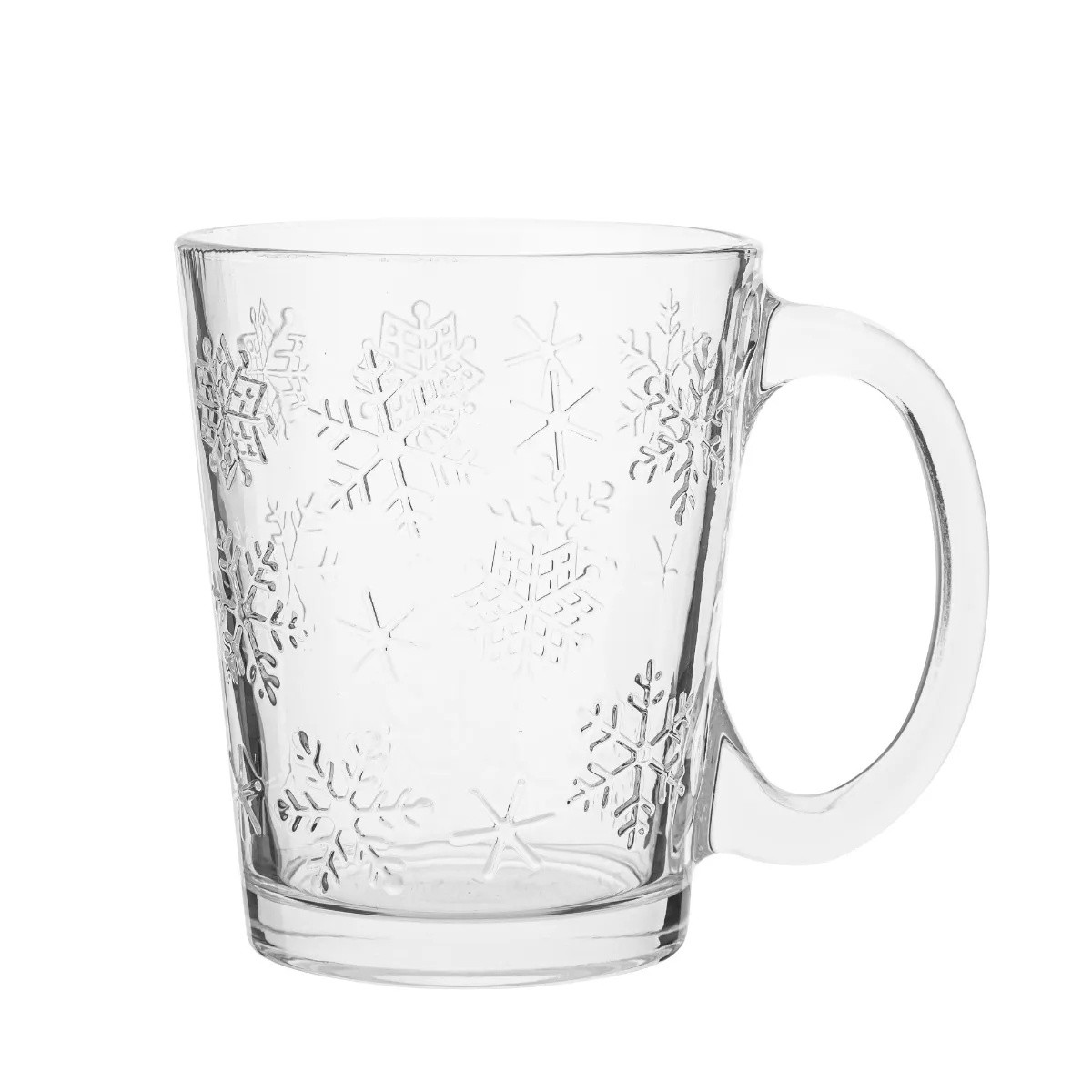 Altom Skleněný hrnek Snowflakes 300 ml Altom
