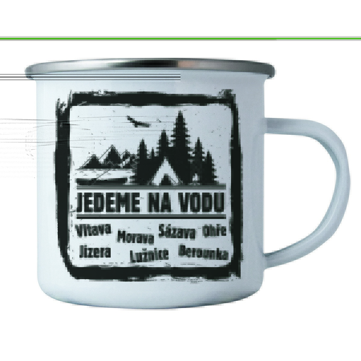 Bohemia Gifts Plechový hrnek - Jedeme na vodu