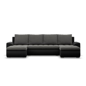 Rozkl&aacute;dac&iacute; rohov&aacute; sedac&iacute; souprava TOKIO III &Scaron;ed&aacute;/čern&aacute; II