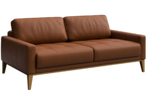 Hněd&aacute; dvoum&iacute;stn&aacute; kožen&aacute; pohovka MESONICA Musso Tufted 173 cm