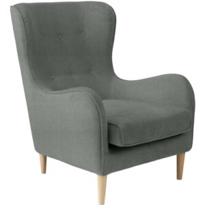 Nordic Design Ocelově &scaron;ed&eacute; l&aacute;tkov&eacute; křeslo Alta