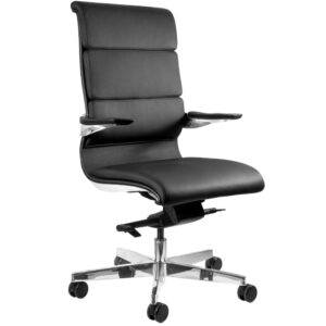 Office 360 Čern&eacute; koženkov&eacute; kancel&aacute;řsk&eacute; křeslo Adonis