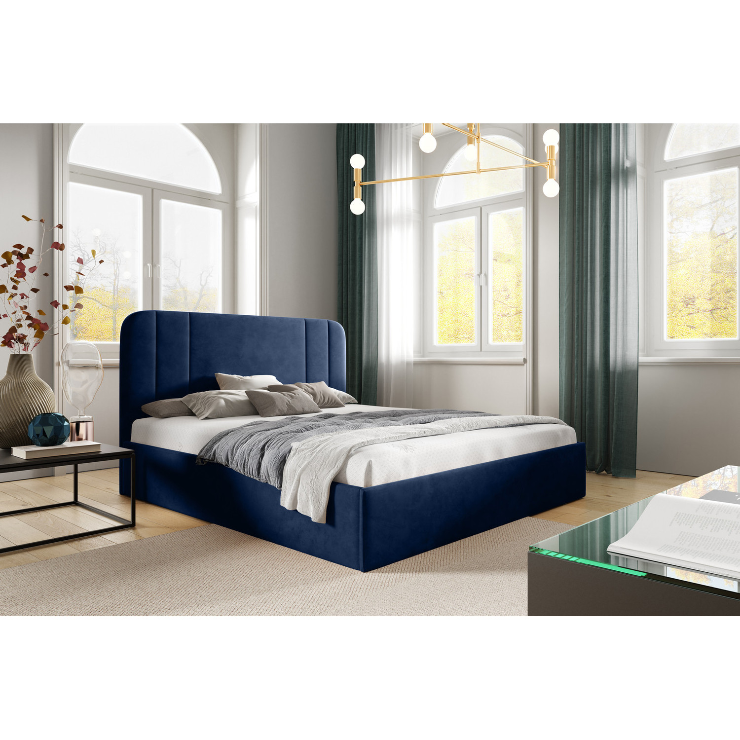 Postel DELILAH 28 STANDARD 160x200 cm Tmavě modrá