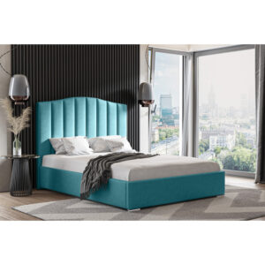 Postel HOLDEN 21 STANDARD 180x200 cm - stříbrné nohy Tyrkysová