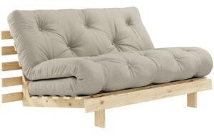 &Scaron;ed&aacute; lněn&aacute; dvoum&iacute;stn&aacute; rozkl&aacute;dac&iacute; pohovka Karup Design Roots 160 cm