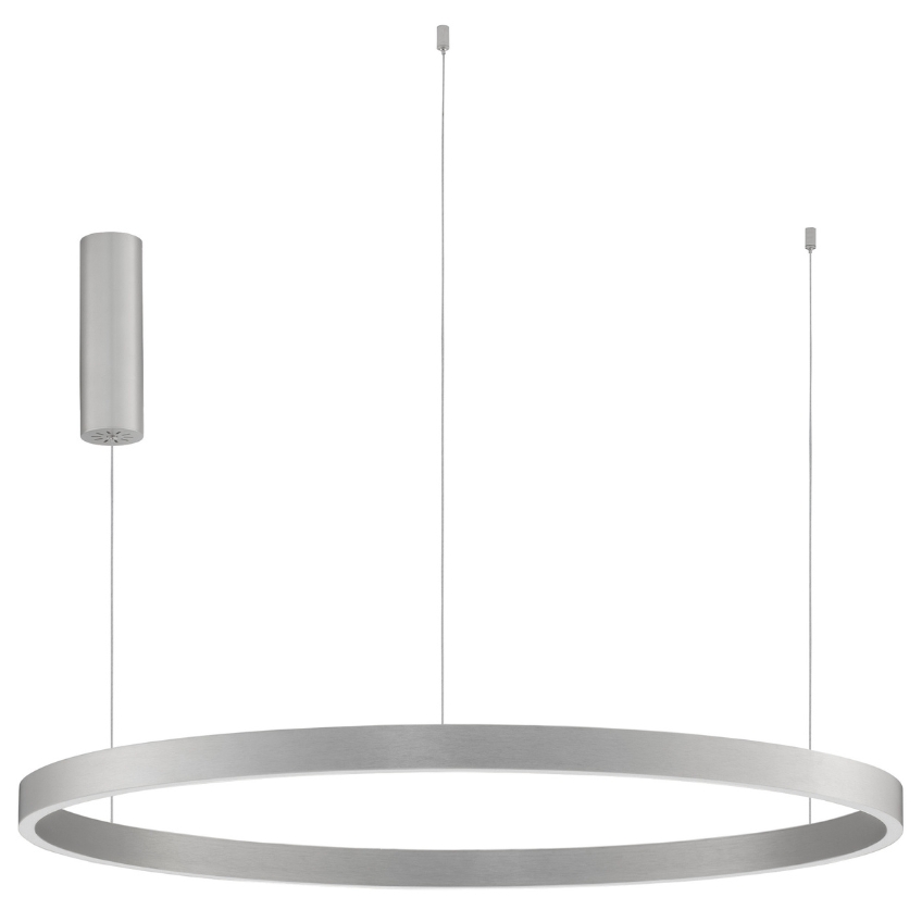 Stříbrné kovové závěsné LED světlo Nova Luce Elowen 98 cm