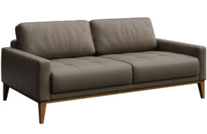 Světle hněd&aacute; dvoum&iacute;stn&aacute; kožen&aacute; pohovka MESONICA Musso Tufted 173 cm