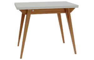 Světle &scaron;ed&yacute; lakovan&yacute; rozkl&aacute;dac&iacute; j&iacute;deln&iacute; stůl RAGABA ENVELOPE 90 / 130 x 65 / 90 cm