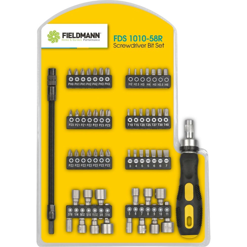 Fieldmann FDS 1010-58R šroubovák s bity Fieldmann