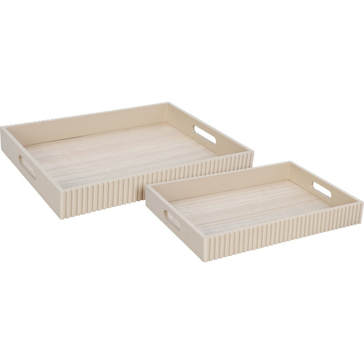 Sada servírovacích podnosů Stripes béžová