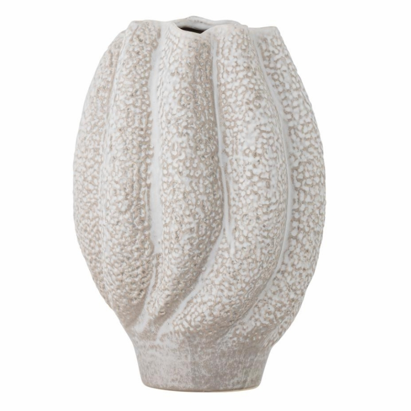 Bílá kameninová váza Bloomingville Cove 28 cm