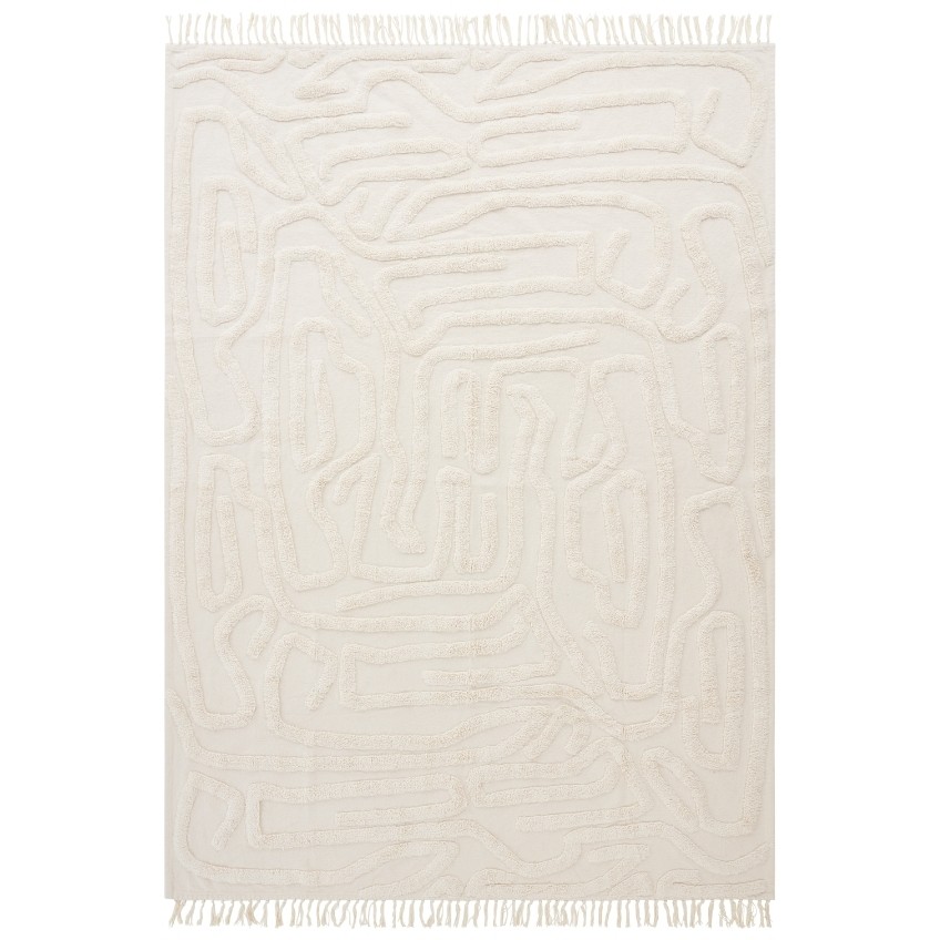 Jotex Bílý bavlněný koberec CORBIE 200 x 300 cm