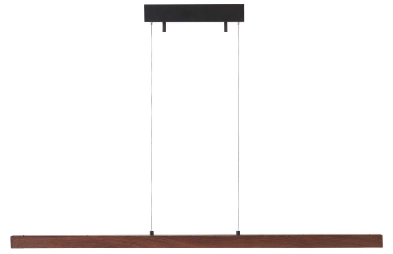 Jotex Kovové závěsné LED světlo METIS 120 cm s ořechovým dekorem