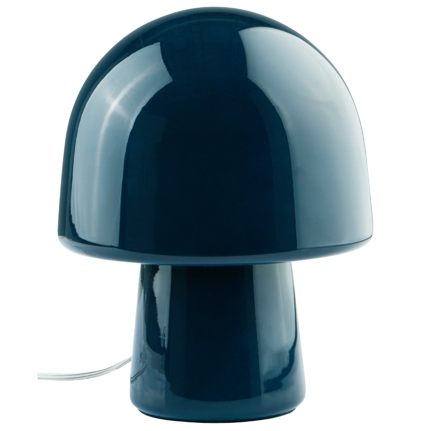 Jotex Tmavě modrá skleněná stolní lampa THETYS