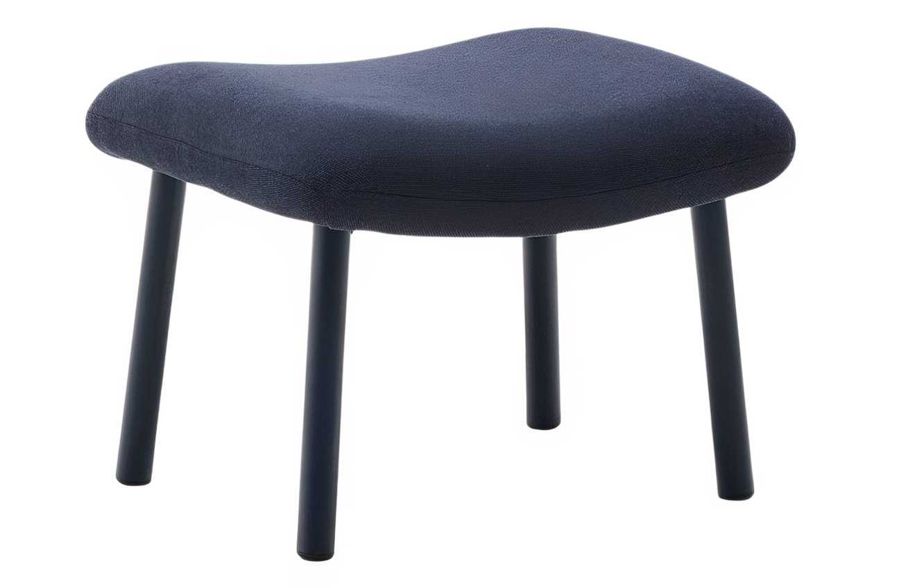 Modrá čalouněná podnožka křeslo Kave Home Inari 60 x 50 cm