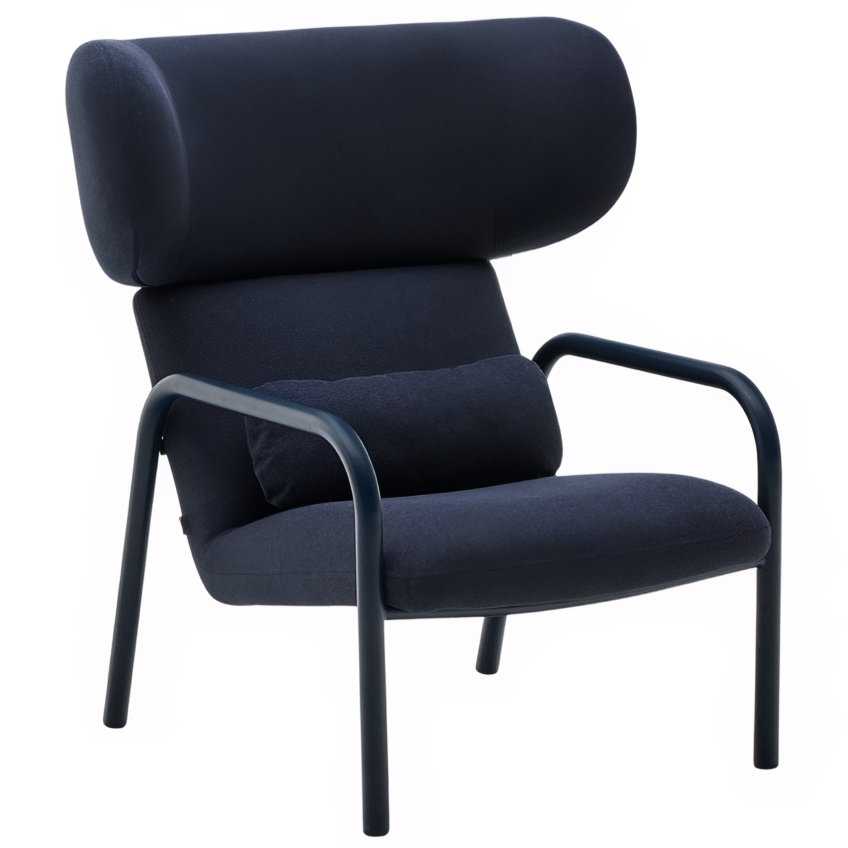 Modré čalouněné křeslo Kave Home Inari