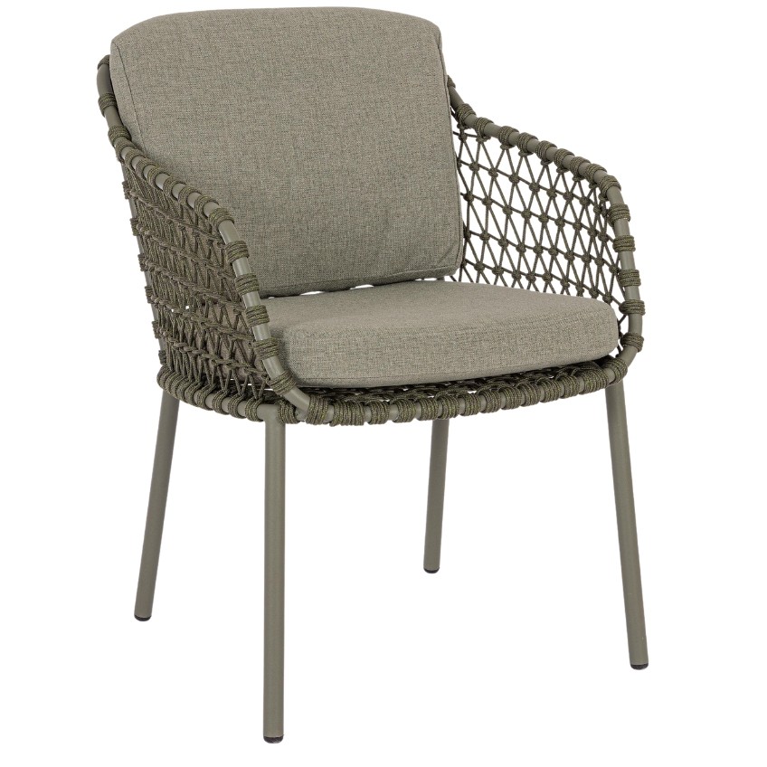 Zelená čalouněná zahradní židle Bizzotto Ivissa