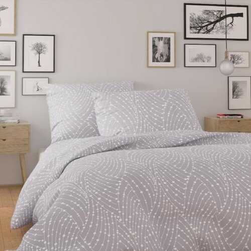 Kvalitex Bavlněné povlečení Nordic Astra šedá Kvalitex