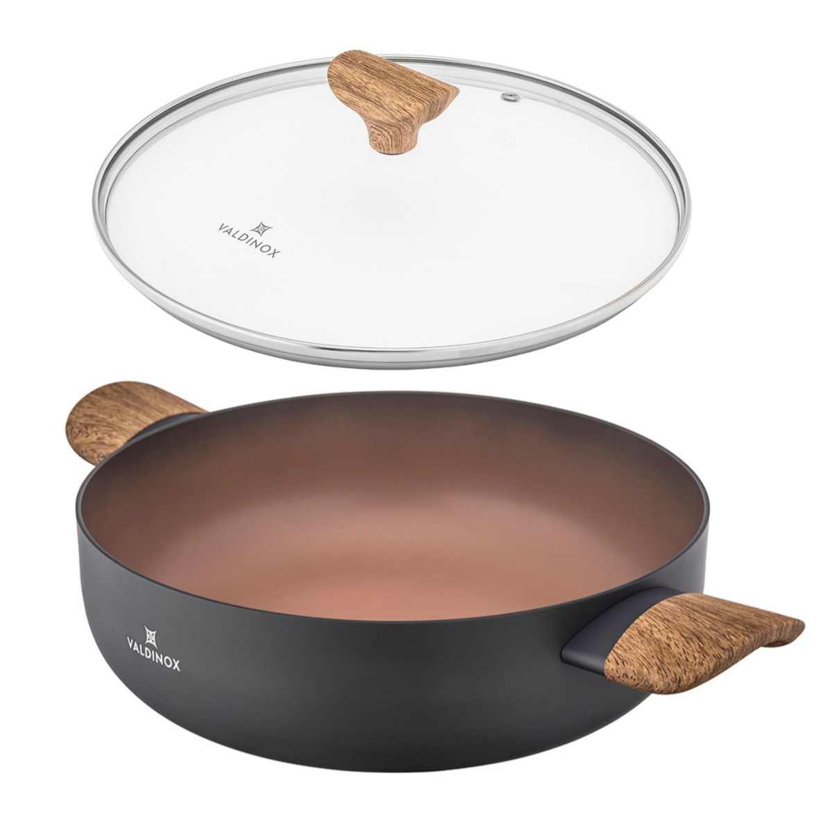 Valdinox Hrnec mělký s poklicí Morgan 26 cm