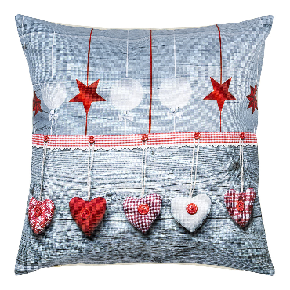 BO-MA Trading Vánoční povlak na polštářek Ozdoby látkové