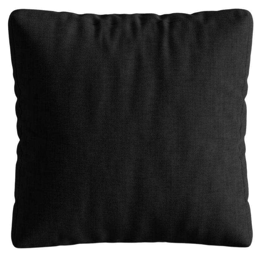 Černý látkový polštář MICADONI Martina 65 x 65 cm