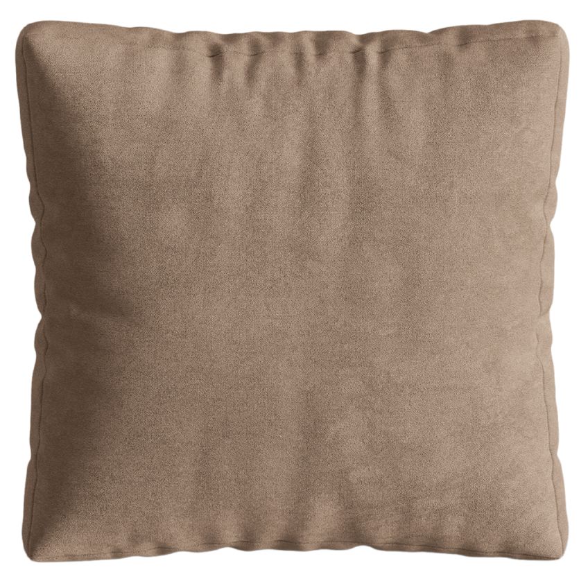 Tmavě béžový sametový polštář MICADONI Martina 65 x 65 cm