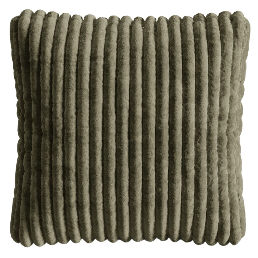 Zelený manšestrový polštář MICADONI Martina 65 x 65 cm