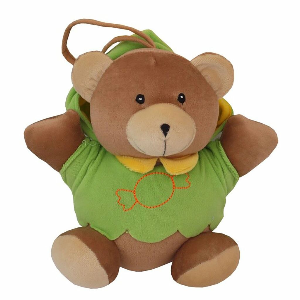 Dětská plyšová hračka s hracím strojkem Baby Mix medvídek zelený Baby Mix