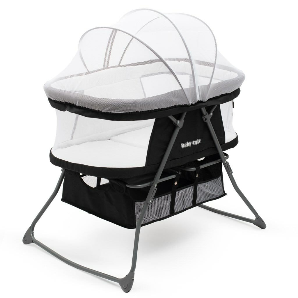 Skládací postýlka kolébka DreamyNest Baby Mix černá Baby Mix