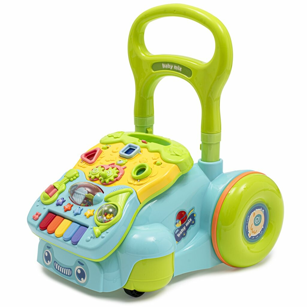 Dětské hrající chodítko Baby Mix modré Baby Mix