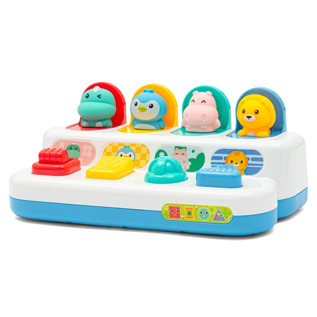 Interaktivní hračka - Vyskakovací okénka se zvířátky Peekaboo Baby Mix Baby Mix