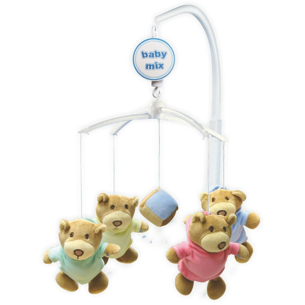 Kolotoč nad postýlku Baby Mix Medvídci a kostka Baby Mix